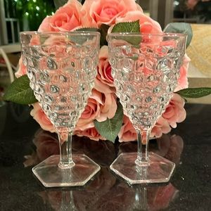 Fostoria American Clear Stemmed Water Goblet - Set of 2